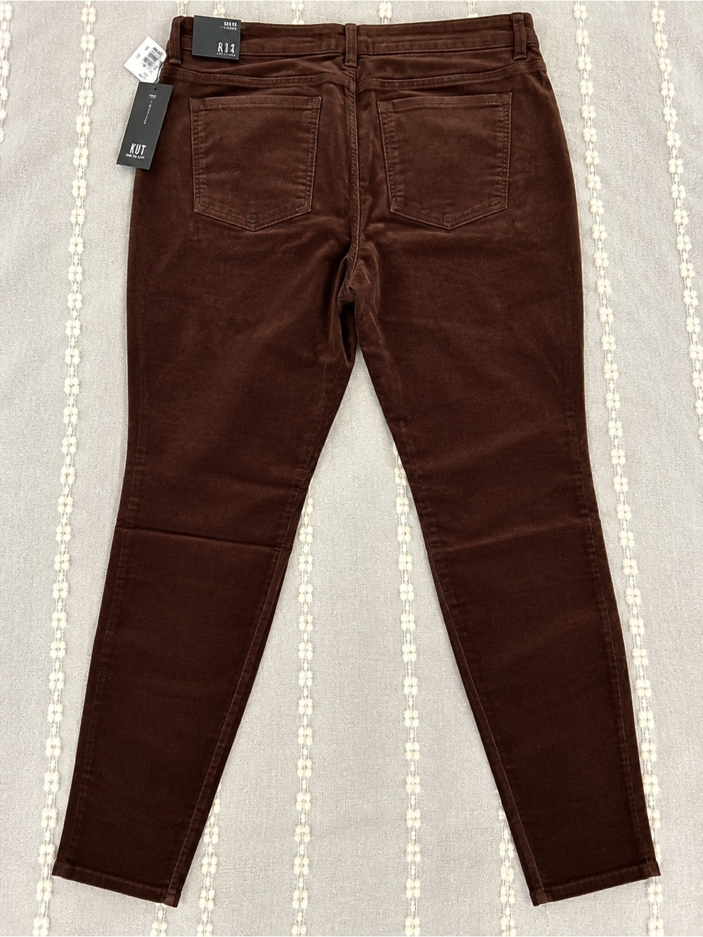 KUT From The Kloth Brown Corduroy Skinny Pants Size 14 NWT - Picture 4 of 7